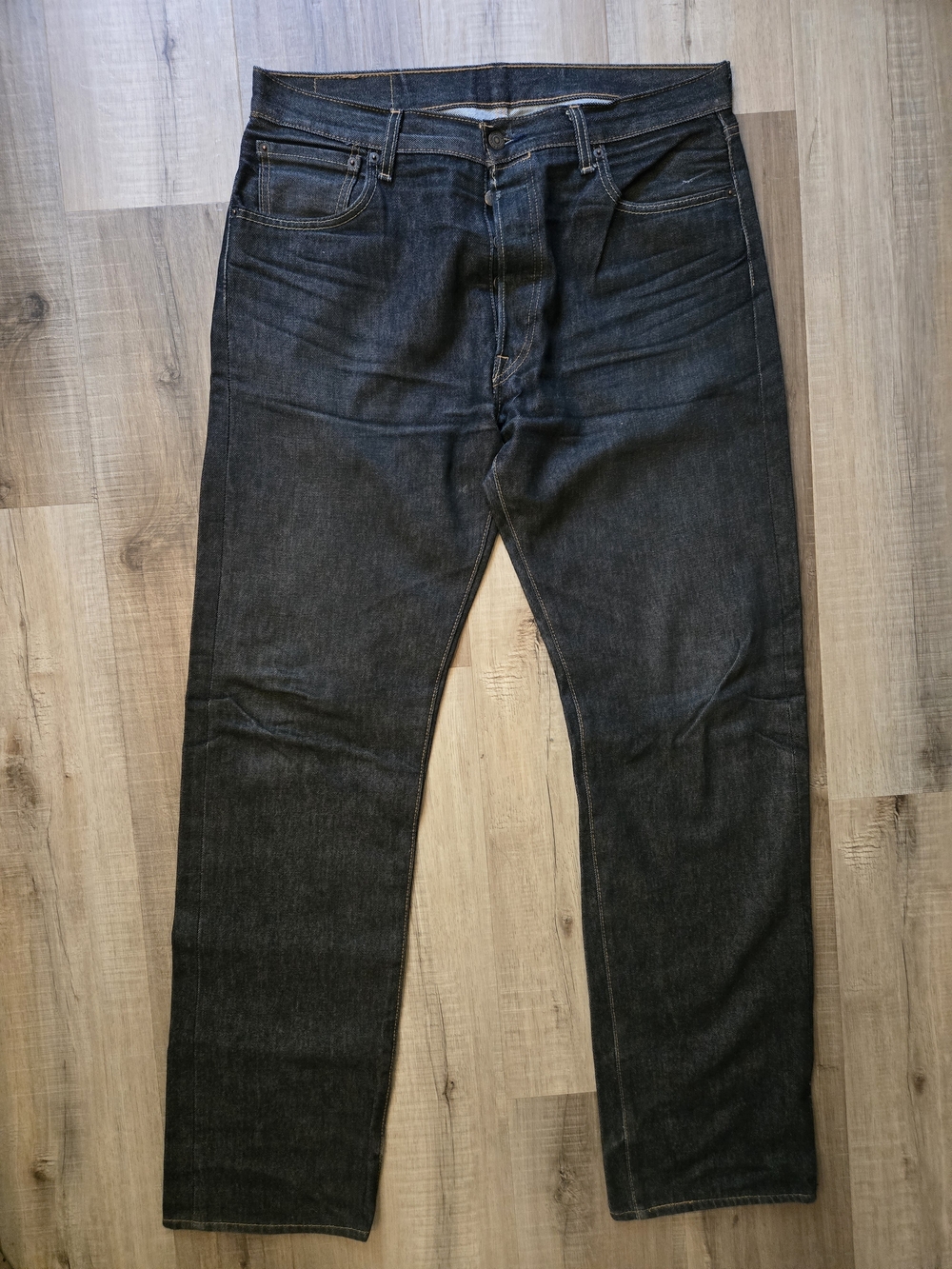 Levi's Men's 501 Straight Jeans - Dark Wash Black Indigo